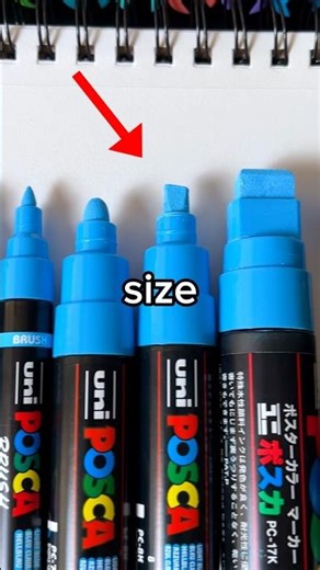 Drawing, But with EVERY Blue Marker size… (#shorts)