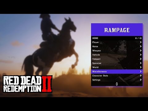 MOD MENU PARA RED DEAD REDEMPTION 2! Rampage Trainer