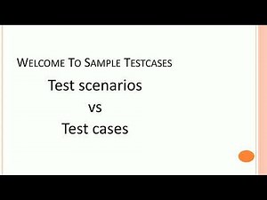 Test Scenario vs Test Case | software testing