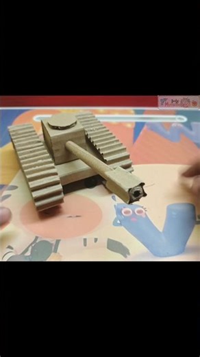 Make an army tank with cardboard || #diy #craftyhome #shorts