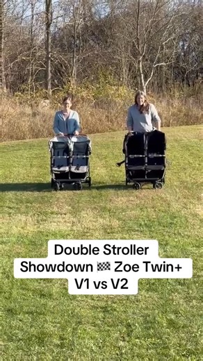 The ultimate stroller showdown 😎 My sister and I lined up for a Zoe Twin fold-off (she had the V1, I had the V2) and it came down to the wire. Same fold, same speed… except mine actually locked into place. 😅 I’ve used both versions everywhere, from airports to cobblestones, and while they fold almost identically, the V2 has some great upgrades that make travel just a little smoother. Curious what’s actually different between the V1 and V2? 👉 I compared them in detail after traveling extensive