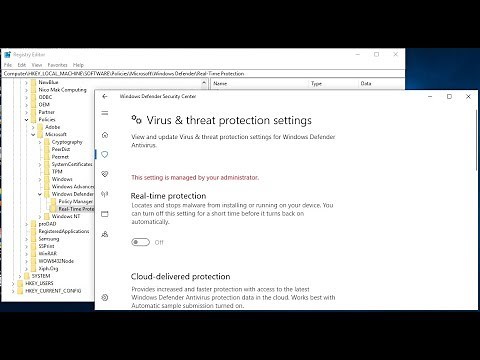 How to Permanently Disable Windows Defender Real Time Protection from Registry