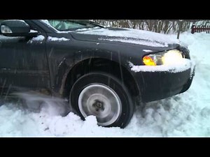 Volvo XC70 off road in snow, Sweden