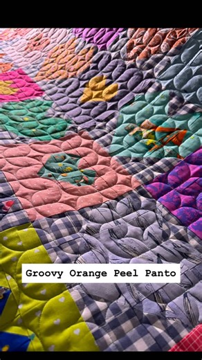 Molly Modern Longarm Quilting on Instagram: "Two years ago I decided to play it big and I learned how to create digital pantograph designs for longarm quilting. Groovy Orange peel was a design I created in those first few months. I love its chunky groovy shape inspired by the classic orange peel design. I think it’s time to quilt this on something of my own! Longarm quilters: Comment GROOVY and I’ll send you a link and discount code for this digital design. Quilt makers comment HIRE ME for more 