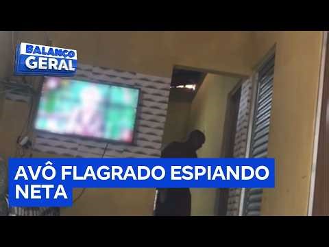 Grandfather caught on camera spying on granddaughter under the door shocks residents.