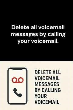 Delete all voicemail messages by calling your voicemail