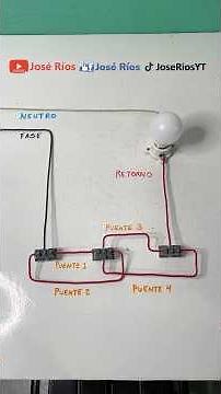 How to wire a lamp with 3 switches #joserios #electricity #electricalconnections