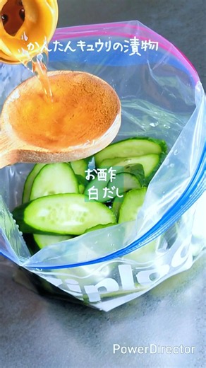 【簡単料理】白だしとお酢できゅうりのお漬物作りました🥒