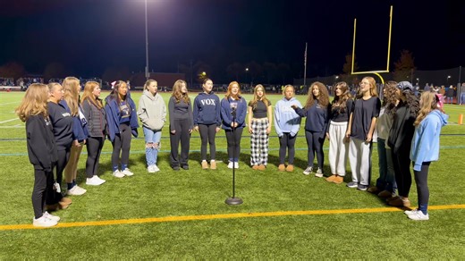 10K views · 148 reactions | Hanover High School Vox performs the National Anthem at the Hanover Hawks Homecoming Football Game on October 24, 2025.  | Hanover Public Schools | Facebook