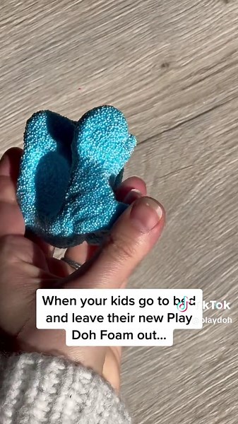 When the Play-Doh Foam hits the light just right.🔆 #playdohfoam #playdoh #playdohcreations #playdohcompound #toddlerparent #playdohparent