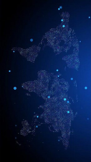 #4K World map #Digital #Global communication #technology, Business Loop background.