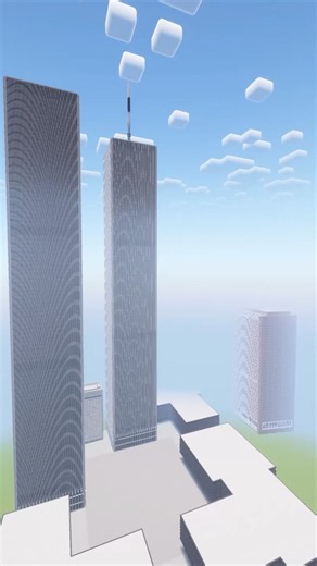 Twin towers in Minecraft (world trade center)