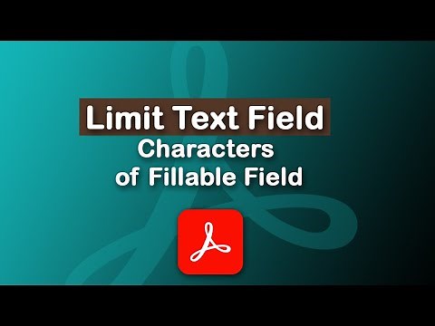 How to limit text field characters in fillable PDF using Adobe Acrobat Pro DC
