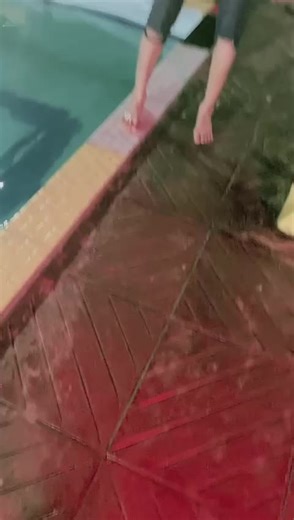 Nighttime Pool Jumping Adventure