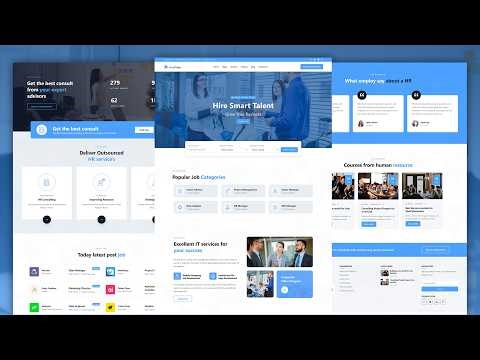 Human Resources & Recruiting Website Design | Full Responsive HR Template (HTML CSS)