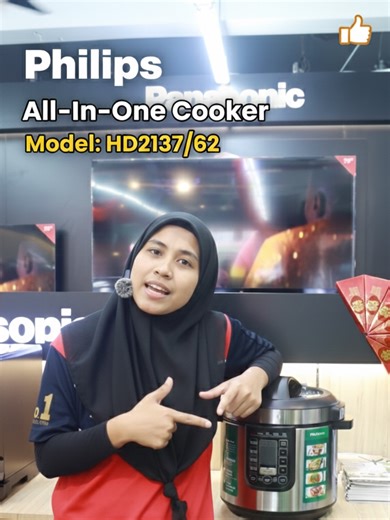 🍚 Nak nasi cantik, tak lembik, tak keras? Model Philips HD2138/62 ni bukan rice cooker biasa 🙂‍↔️ Dia masak guna tekanan (pressure), jadi nasi lebih gebu, cepat masak dan jimat masa 🕰️ ✔️ Masak lebih cepat ✔️ Banyak menu automatik ✔️ Nasi lebih sekata & sedap ✔️ Sesuai untuk family besar Sekali cuba memang rasa beza 🔥#tanradio #fypppp #elektrikmurah #mudahmurahcepat #philips