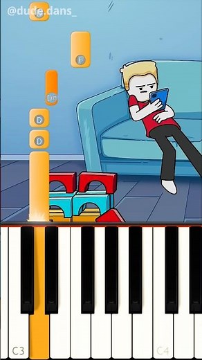 Make Blocks Fun Again (Sad Block Meme) @dude.dans_ - EASY Piano Tutorial
