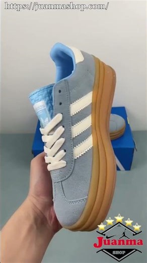 Adidas Gazelle Bold Clear Sky Cream White Gold Metallic JQ7776