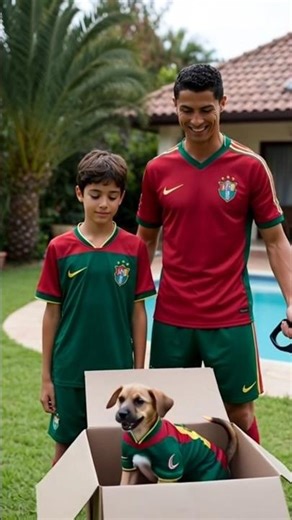 🫵😱 Ronaldo’s Magical Gift Surprise | Ronaldo’s Emotional Surprise 🐶💔 #ronaldo #cr7 #messi