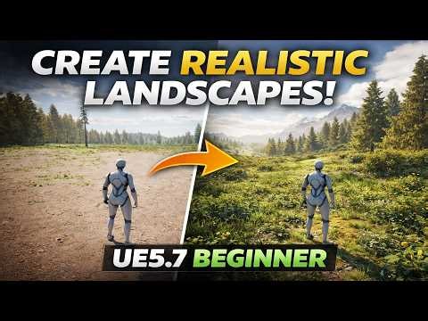Create Realistic Landscapes in Unreal Engine 5.7 (Beginner Friendly Guide)