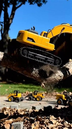 Mini Construction Marvel: Excavator Adventure in the Backyard! 🚧
