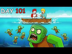 Surviving 101 Days on DEADLY RAFT in Roblox ⛵⛵