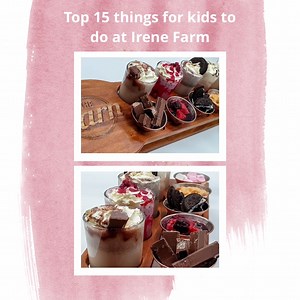 Top 15 things for the kids to do at Irene Farm Summer holiday kids bucket list # 4: Milkshake tasting – taste our delicious range of gourmet milkshakes representing our Authentic Farm. #irenefarm #authenticfarmexperience #destinationirene #holiday #familyfun #bucketlist | Irene Farm | Facebook