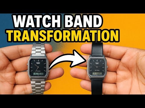 Casio Watch Strap Transformation | Metal to Leather Upgrade 🔧