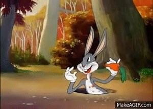 1942 - Bugs Bunny says: "What's up doc" on Make a GIF