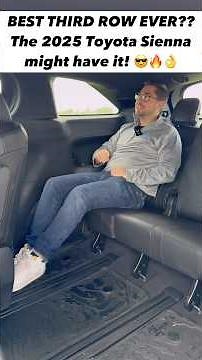Does the Ultimate Minivan - the 2025 Toyota Sienna - Have the BEST Third Row Space?