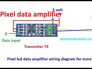 How to make pixel led data amplifier