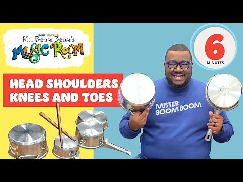 DIY Drums for Kids | Head Shoulders Knees Toes Song | Preschool Music Class with Mr. Boom Boom