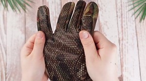 Geyoga 2 Pcs Men's Hunting Winter Gloves Camo Face Mask for Cold Weather