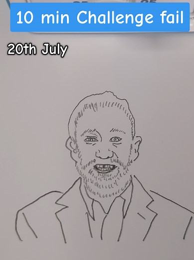TV themed drawing challenge: Taskmaster. 😂 not happy with this Little Alex Horne at all but have to post it's part of the process! I need to work on drawing teeth and facial hair!