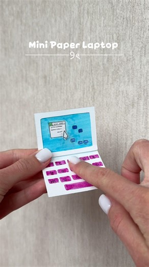 Fake Paper Laptop 💻🔥 #shorts #diy #craft #mini #fake #papercraft #easy