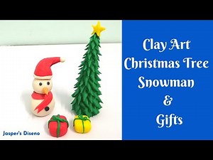 Clay Art Christmas Tree | Snowman | Gifts | Christmas Ornaments | Miniature Crafts | Easy Tutorial