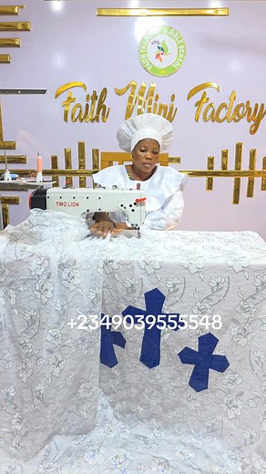 Welcome to faith Mini Factory. Where we produce 👉High quality of Altar cloths 👉Choir capes 👉Harvest Ribbons 👉High quality duvets ASO Agbara 👉Loins 👉Sovenier Bags 👉Manorra ( 7 candle stand) 👉Àpótí Matha 👉Graduation gown ETC. Location : Ijebu Ode but we Ship worldwide How to place order : kindly screenshot and send to our WhatsApp For more Enquiries kindly chat . 2349039555548 (Whatsapp only) 2347053050318 (Whatsapp only) 2347012700172 (Calling) via WhatsApp | Faith Mini Factory