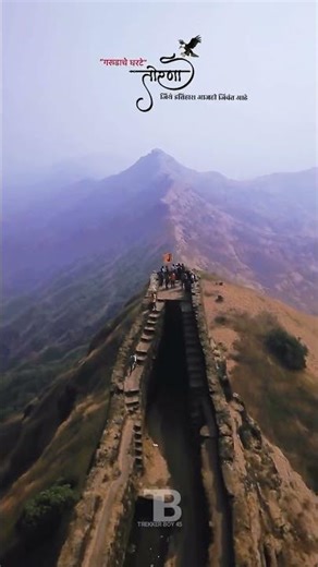 Torna Fort Drone View 🚁 | Sahyadri cha Raja 🏔️🔥 #Short #short torana