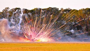 Airshow explosion: 'Wall of fire' sparks grass fire, fireworks