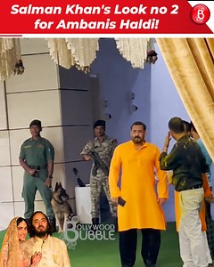 272K views · 9.7K reactions | Salman Khan's Look no 2 for Ambanis Haldi! Salman Khan wore a orange kurta for Ambanis Haldi Ceremony  | Bollywood Bubble - Features | Facebook