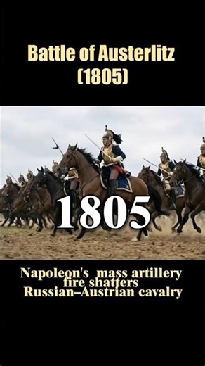 Napolean artlilery firing on Russian-Austrian Cavalry 1805