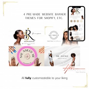 Pre-made Fully Customizable Website Banner Bundle for Shopify, Etc. | Instant Download - Etsy