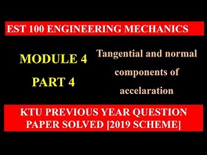 KTU Engineering Mechanics | module 4 | Previous University Question Paper Solutions | part 4