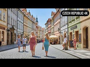 Czech Republic Walking Tour 4K 🇨🇿 | Beautiful Old Town & Real Street Life