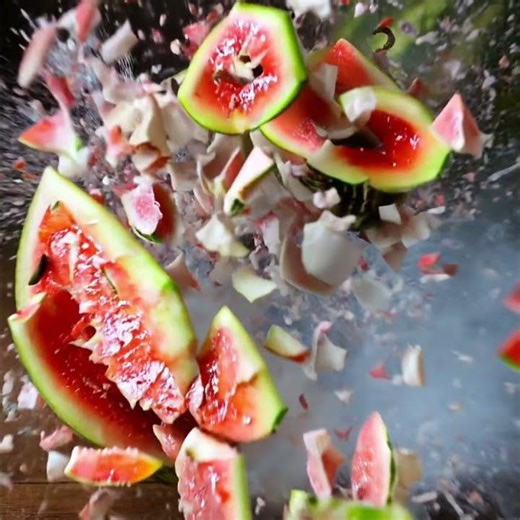 Watermelon explosion in slow motion 🍉 #SlowMotion #Satisfying #AIArt