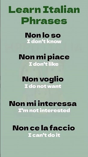 Basic Italian Phrases | Easy way to learn Italian | Italian lesson For beginners #learnitalian