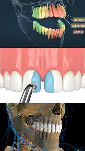 Diastema closure — bonding procedure. Gap between front teeth closed with composite resin. #dentist