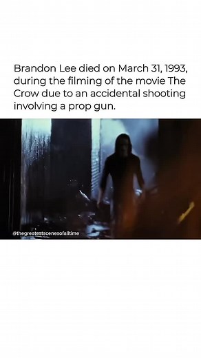 The Greatest Scenes of All Time | The Crow was released on this day in 1994 🐦‍⬛ A scene called for Lee’s character to be shot with a revolver. The gun was supposed to be... | Instagram