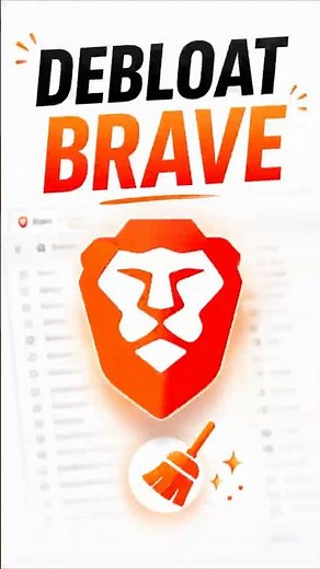 Debloat Brave Browser in Seconds! #techtips #bravebrowser #debloat