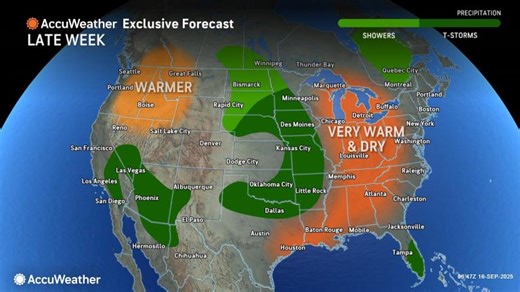 Final days of summer 2025 to bring heat and expanding drought in eastern, central US
